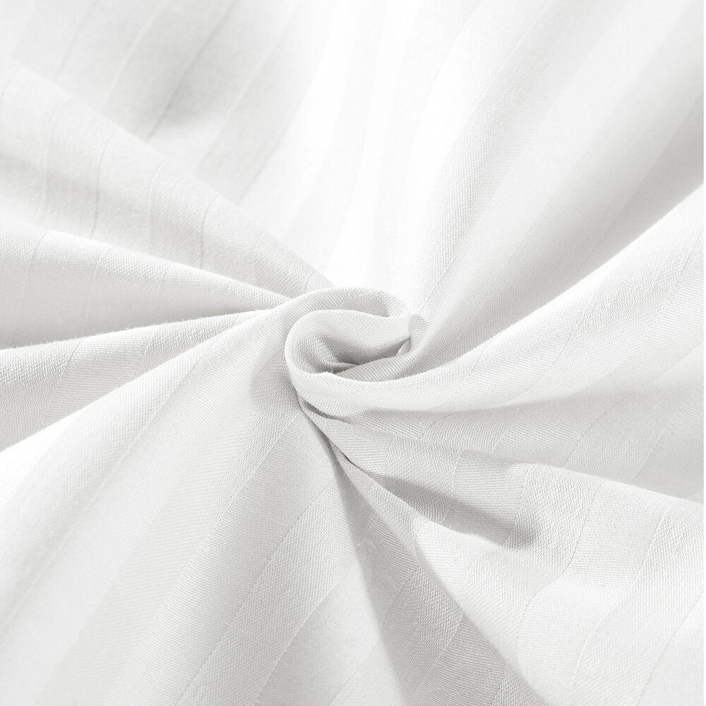 Royal Comfort Kensington Sheet Set 1200TC Cotton Stripe White — image 7