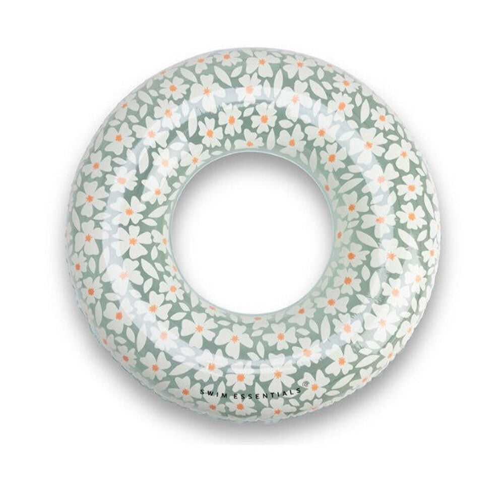 Swim Essentials 90cm Florish Green Kids Inflatable Swimming Ring Pool Floater