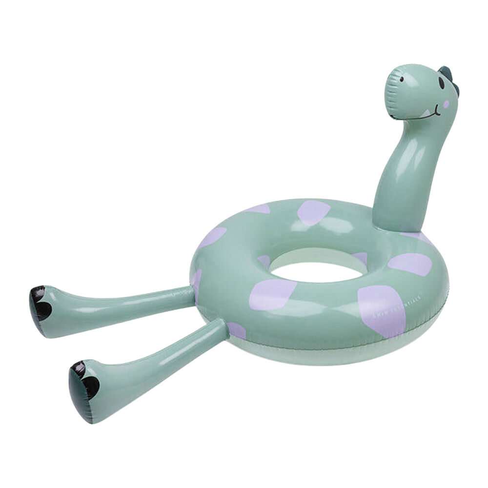 Swim Essentials 95cm Green Dino Kids Inflatable Swimming Ring Pool Floater
