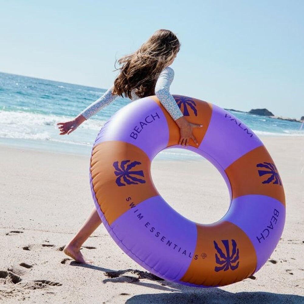 Swim Essentials 120cm Palm Trees Purple Kids Inflatable Swimming Ring Floater — image 3