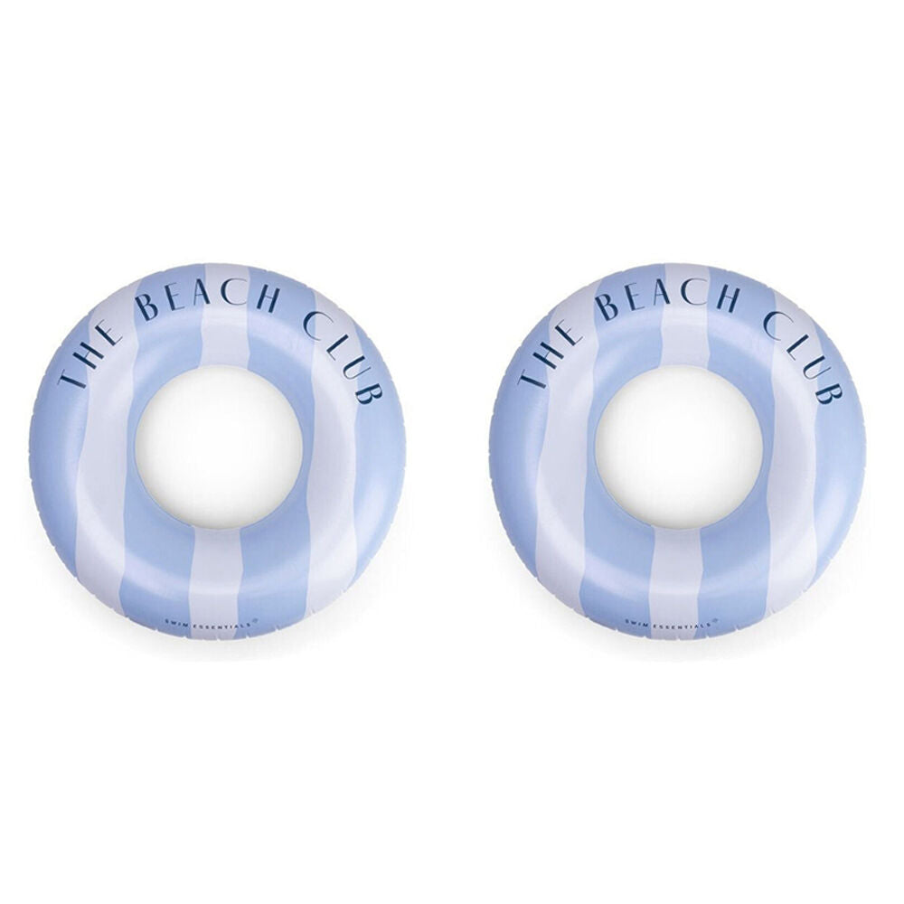 Swim Essentials Kids Inflatable Swimming Ring Floater 120cm The Beach Club (2 Pack)