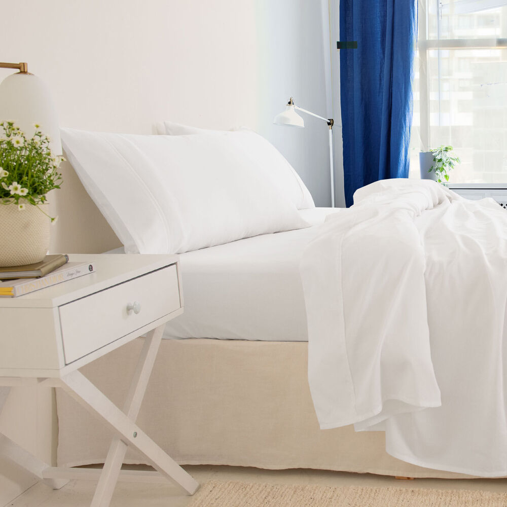 Royal Comfort Balmain Bed Sheet Set 1000TC Bamboo Cotton White — image 3