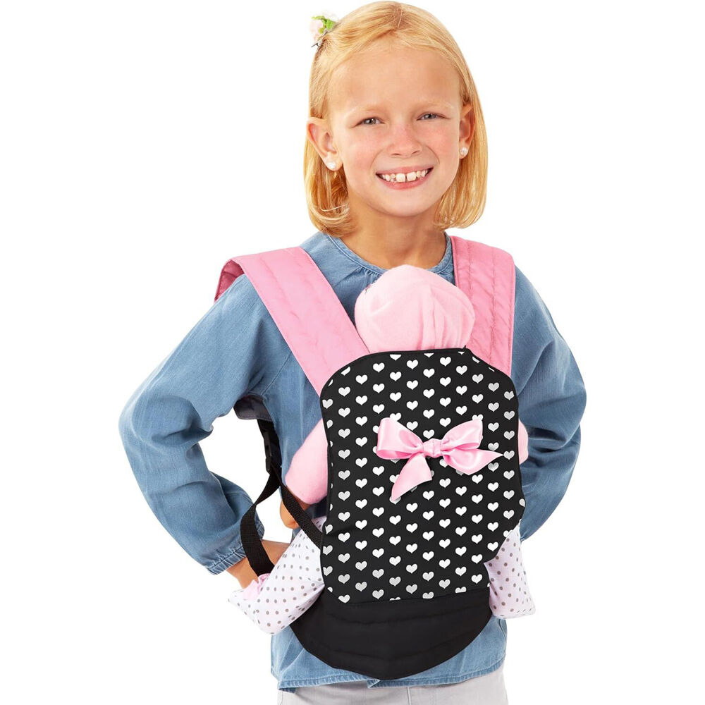Bayer Pink & Black Doll Body Carrier Pretend Play Accessory Kids Toy — image 2