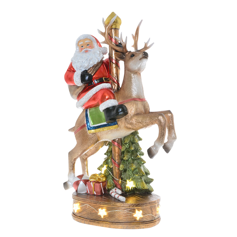 21257-gibson-gifts-glossy-santa-on-reindeer-led-home-decor-33x19cm
