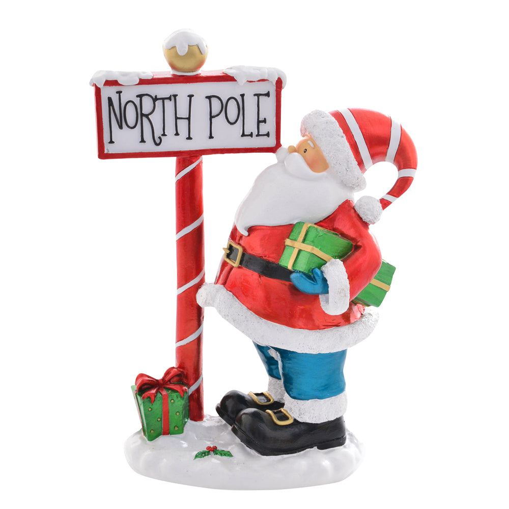21344-gibson-gifts-polyresin-lustre-santa-north-pole-small-27x16cm