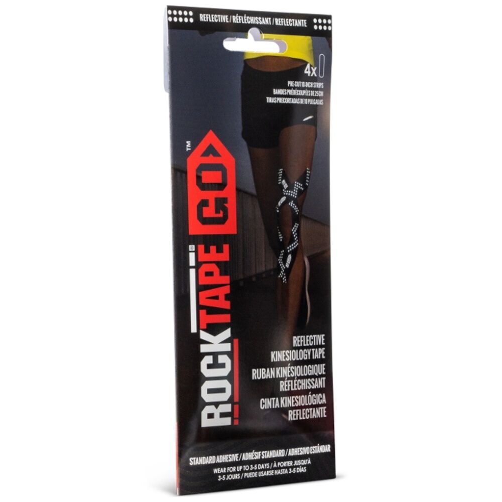 Rocktape Black Go Fast Reflective Kinesiology Tape Pre-Cut 10 Inch — image 3