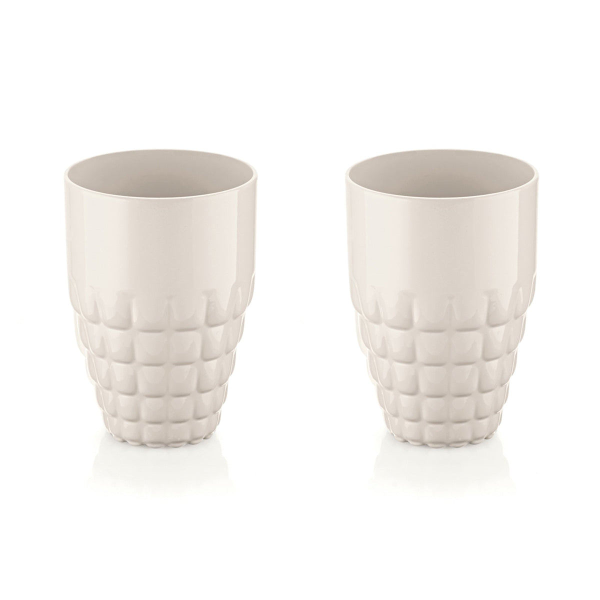 Guzzini Tiffany 510ml 19cm Tall Tumbler Drinking Water/Juice Glassware White (2 Pack)