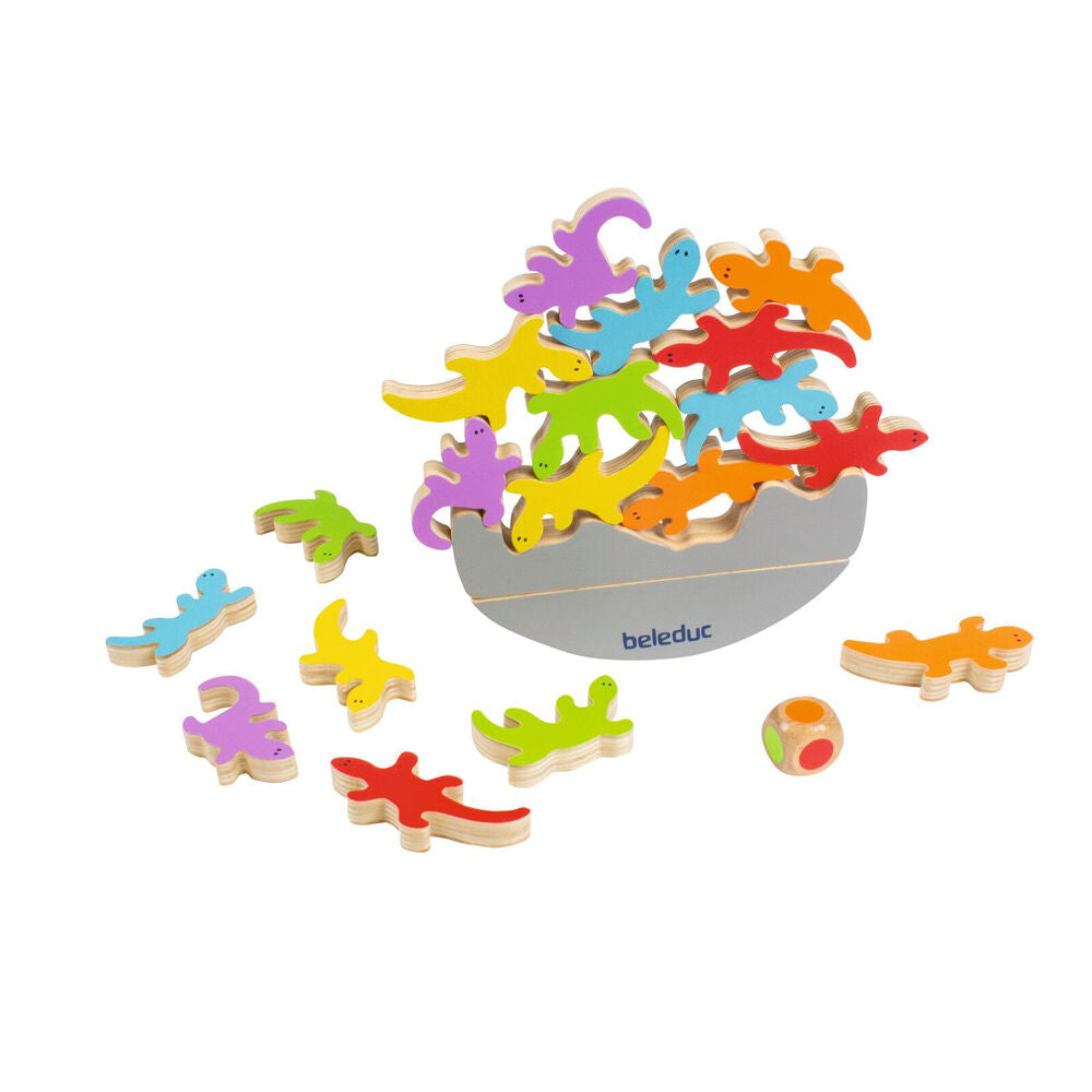 Beleduc El Gecko Wooden Board Game Balance Stacking Children/Kids - 3y+