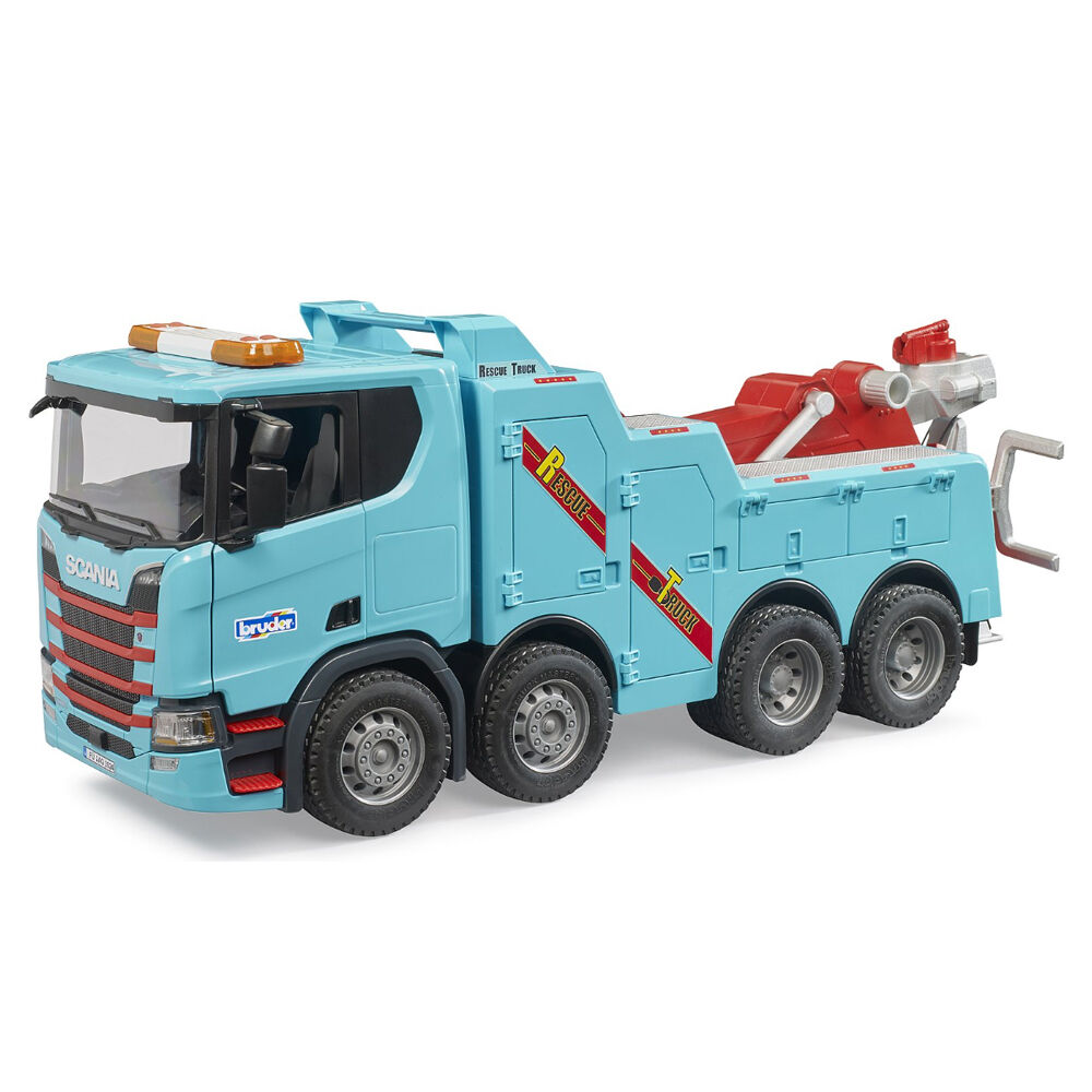 Bruder Blue Scania Super 560R Heavy Haulage Tow Truck with L&S Module Kids Toy