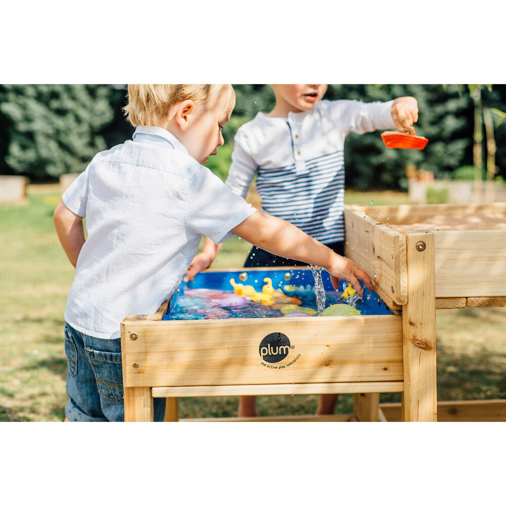 Plum Play Childrens/Kids Multifunctional Outdoor Wooden Tables 18M+ (2 Pieces) — image 7