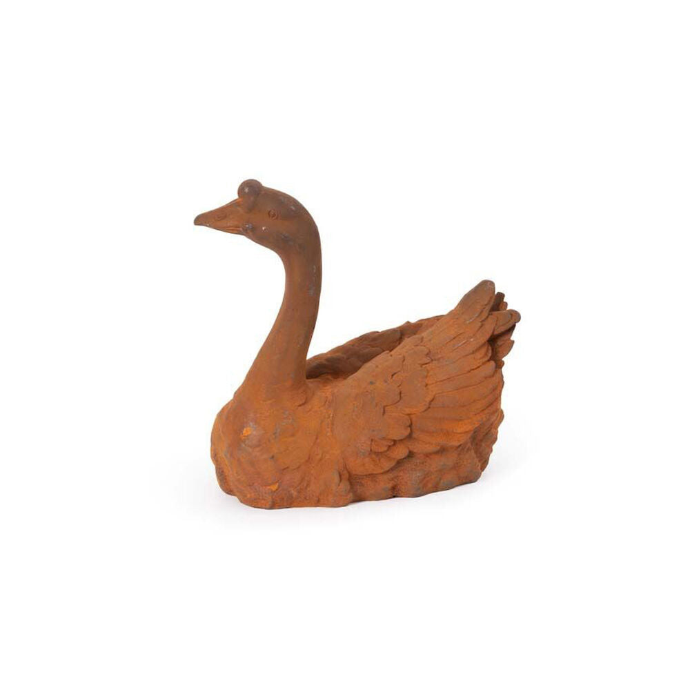 26095-a-fresco-cast-iron-goose-swimming-garden-sculpture-34-5x31cm-rust