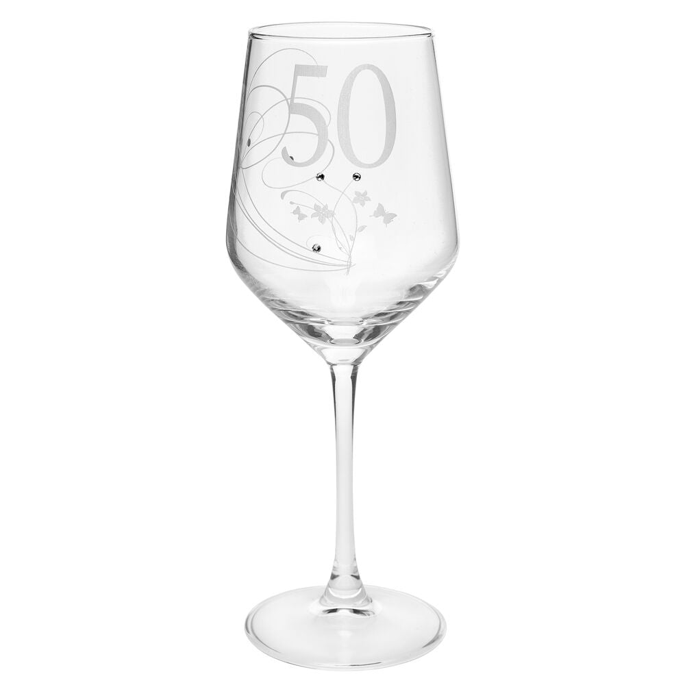 26184-gibson-gifts-50-birthday-crystal-wine-glass-clear