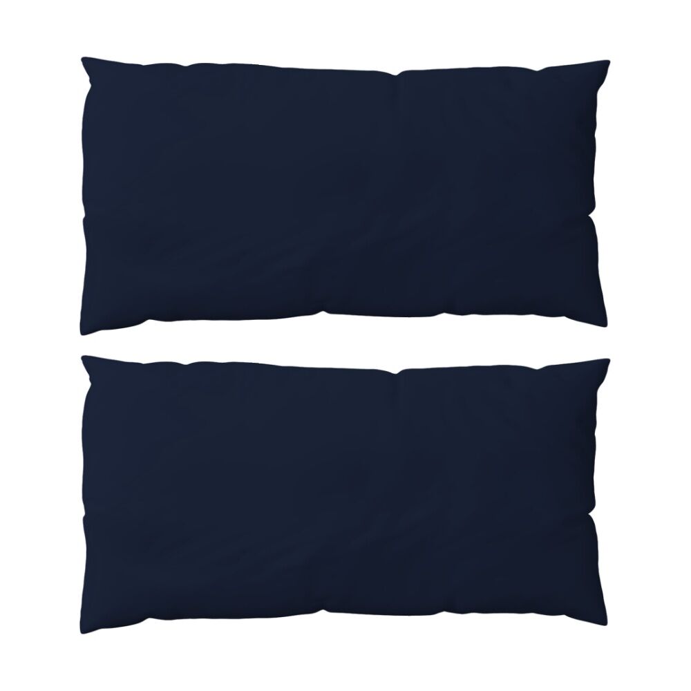 The Lighthouse Washed Cotton Standard Bedding Pillowcases Navy (2 Pieces)
