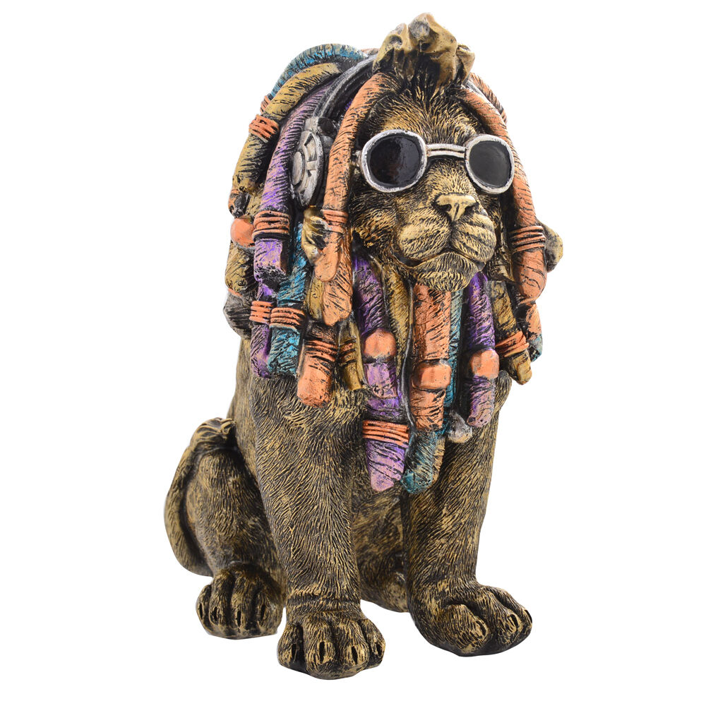 26597-gibson-gifts-dudes-rasta-lion-resin-figurine-home-decor-bronze