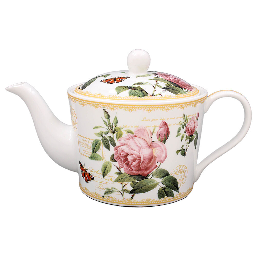 26605-gibson-gifts-redoute-rose-fine-china-tea-pot-serveware