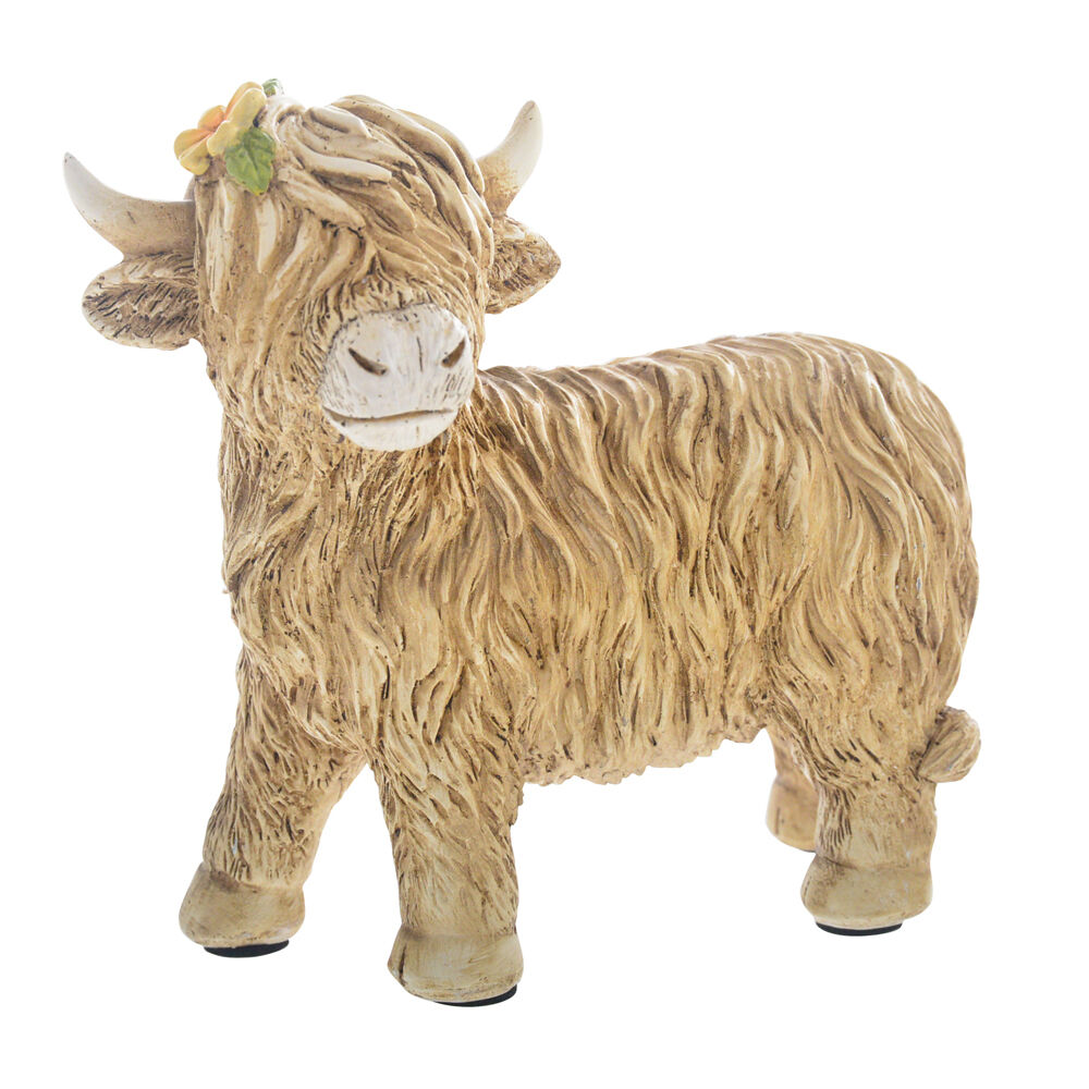 26622-gibson-gifts-flower-highland-cow-standing-figurine-home-decor-brown