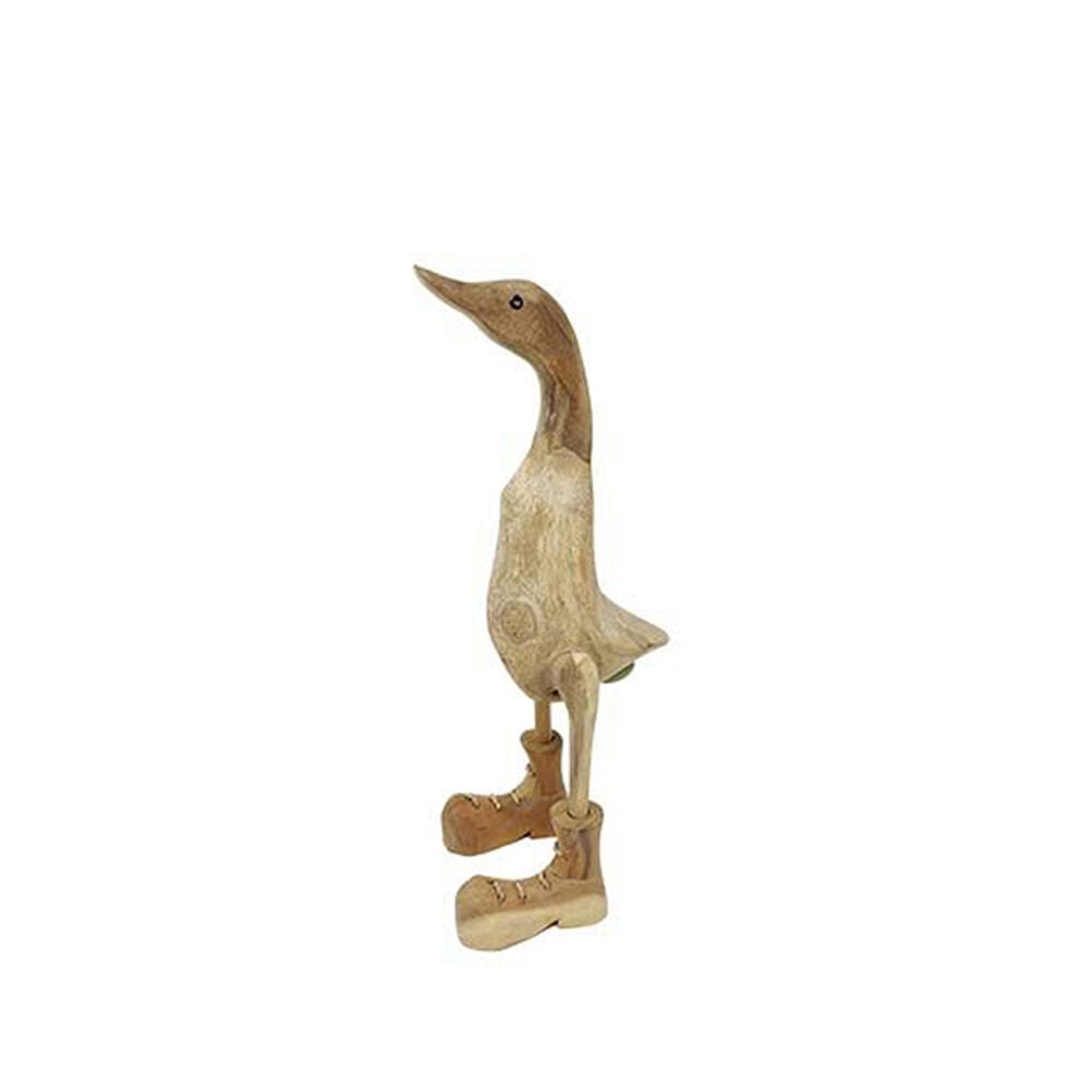 26767-a-fresco-bamboo-wooden-duck-w-boots-laces-sculpture-small-brown