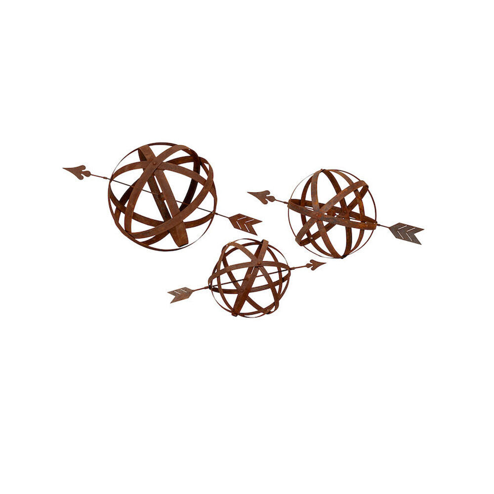 27580-3pc-a-fresco-metal-ball-set-w-arrow-ornament-decor-rust