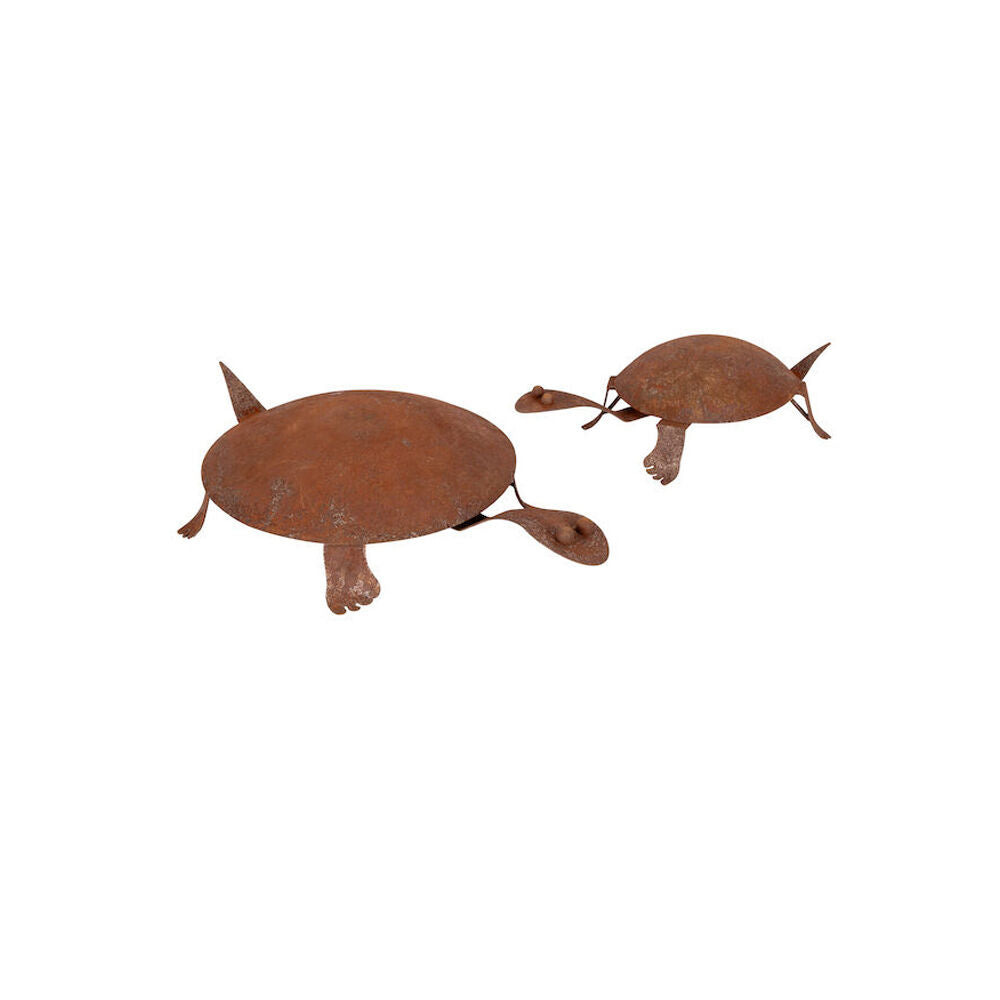 28365-2pc-a-fresco-steel-turtles-solid-back-garden-decor-rust