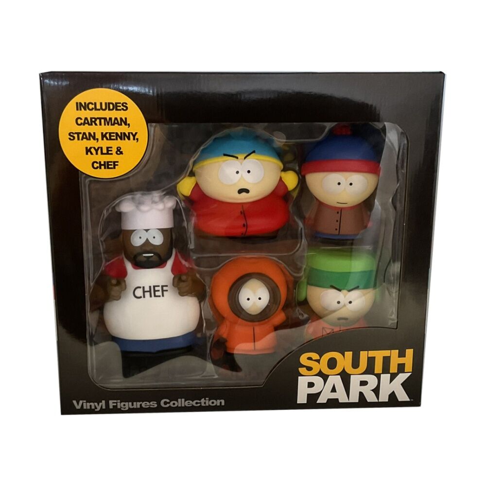 South Park Vinyl Mini Action Figures Chef, Cartman, Kenny, Stan, Kyle (5 Pieces)