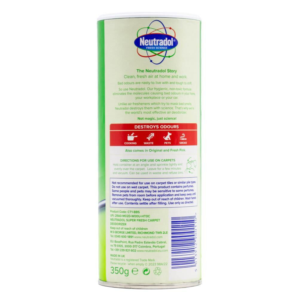 Neutradol 350g Vac N'Fresh Carpet Freshener Deodoriser Super Fresh (12 Pack) — image 5