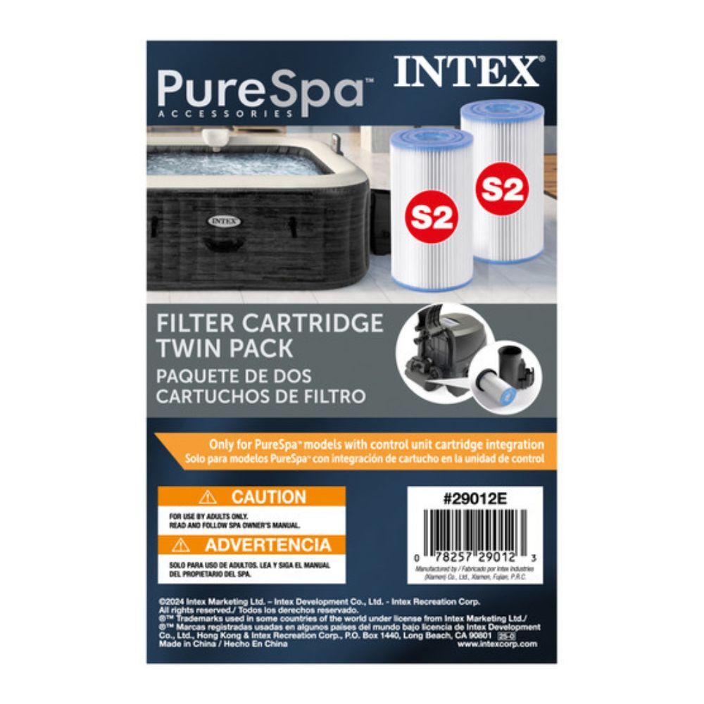Intex Filter Cartridge S2 For Spa Shrink Wrap w/ Litho Twin Pack Set (4 Pieces) — image 7