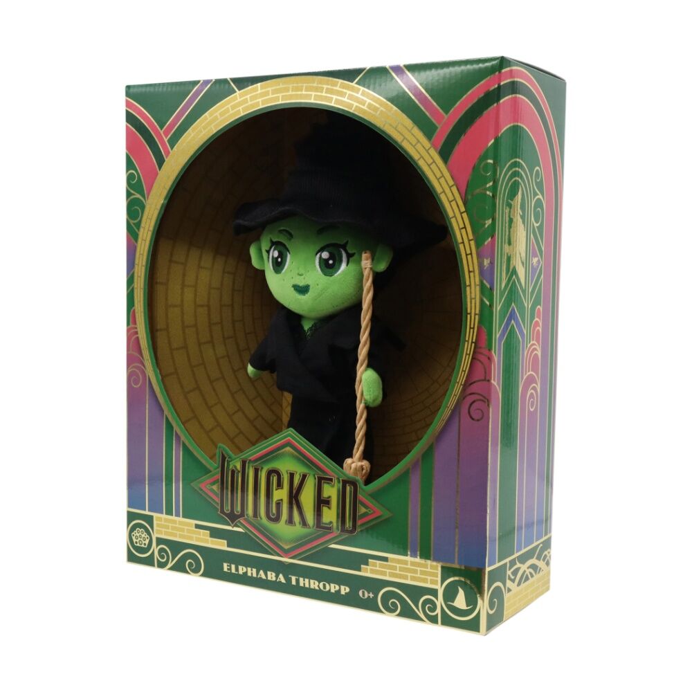 Wicked 10 Inch Kids Medium Soft Plush Toy Elphaba w/ Iconic Hat & Broom — image 8