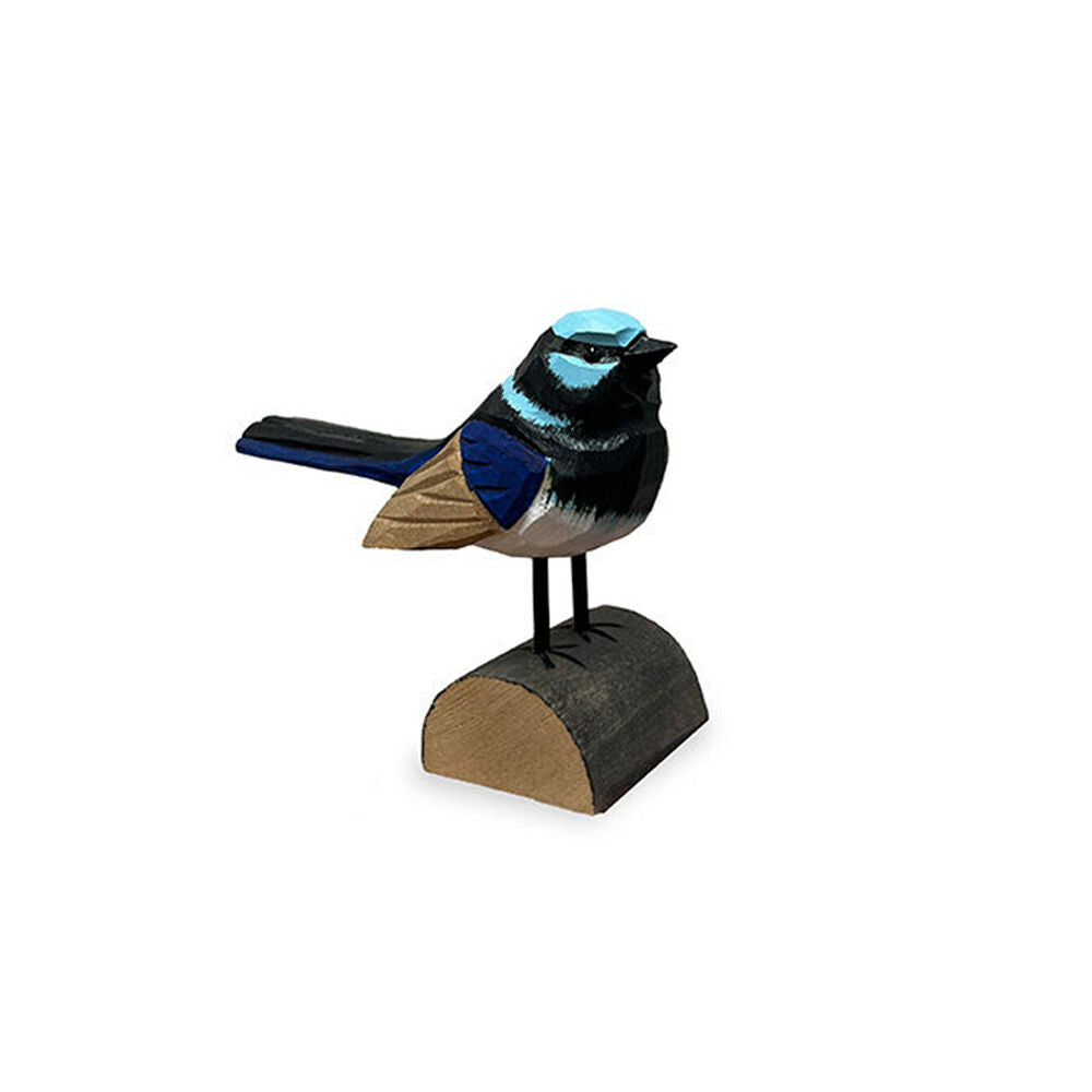 29133-a-fresco-carved-timber-fairy-wren-wooden-bird-figurine-9-5x6-5cm