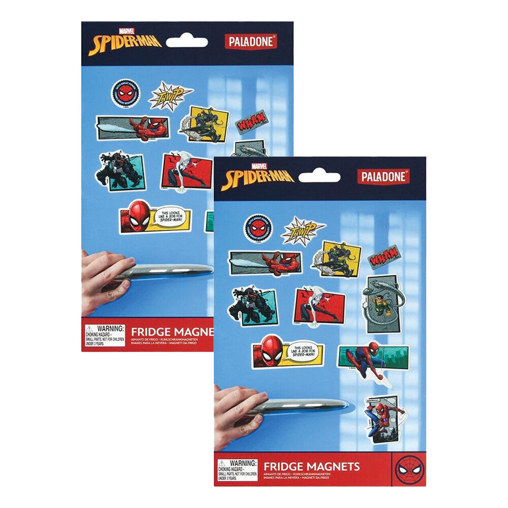 Marvel Spiderman Superhero Fun Vibrant Kids Fridge Decorating Magnets 3y+ (52 Pieces)