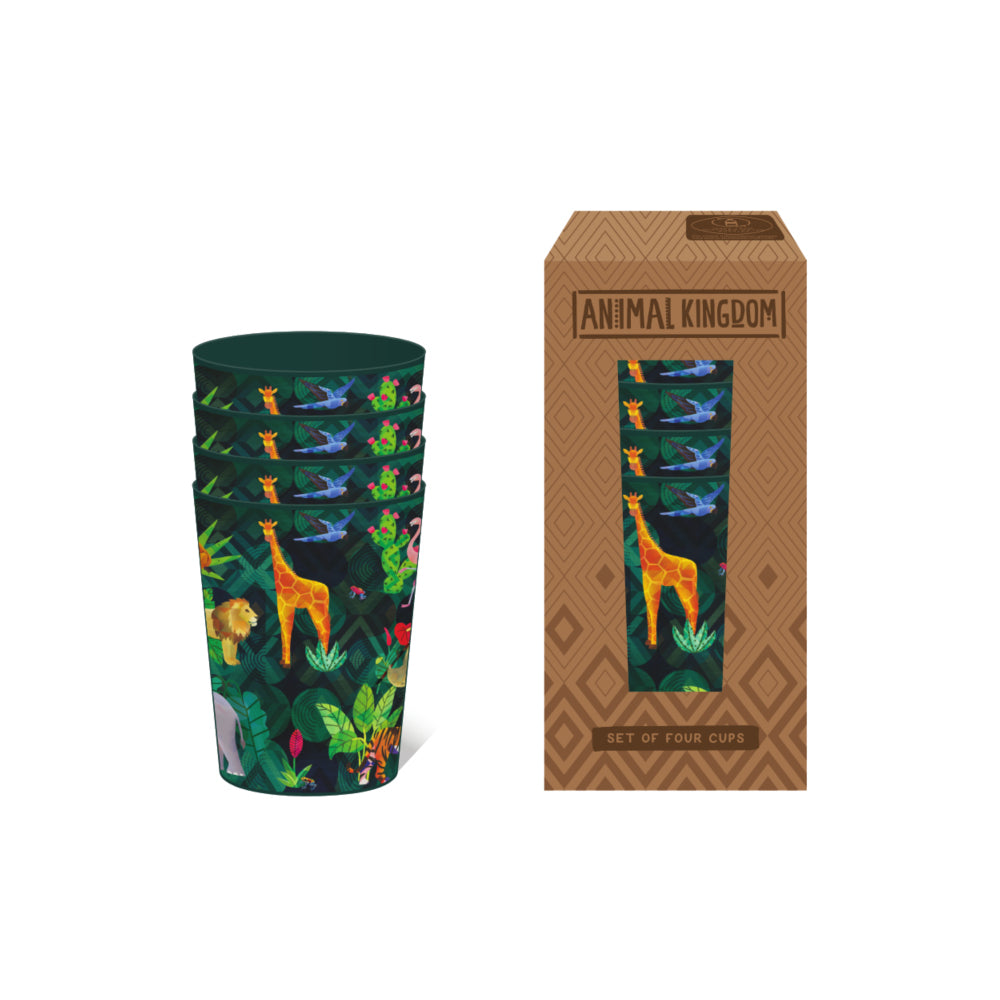 300135603-4pc-animal-kingdom-kids-children-water-drink-cup-13cm-green