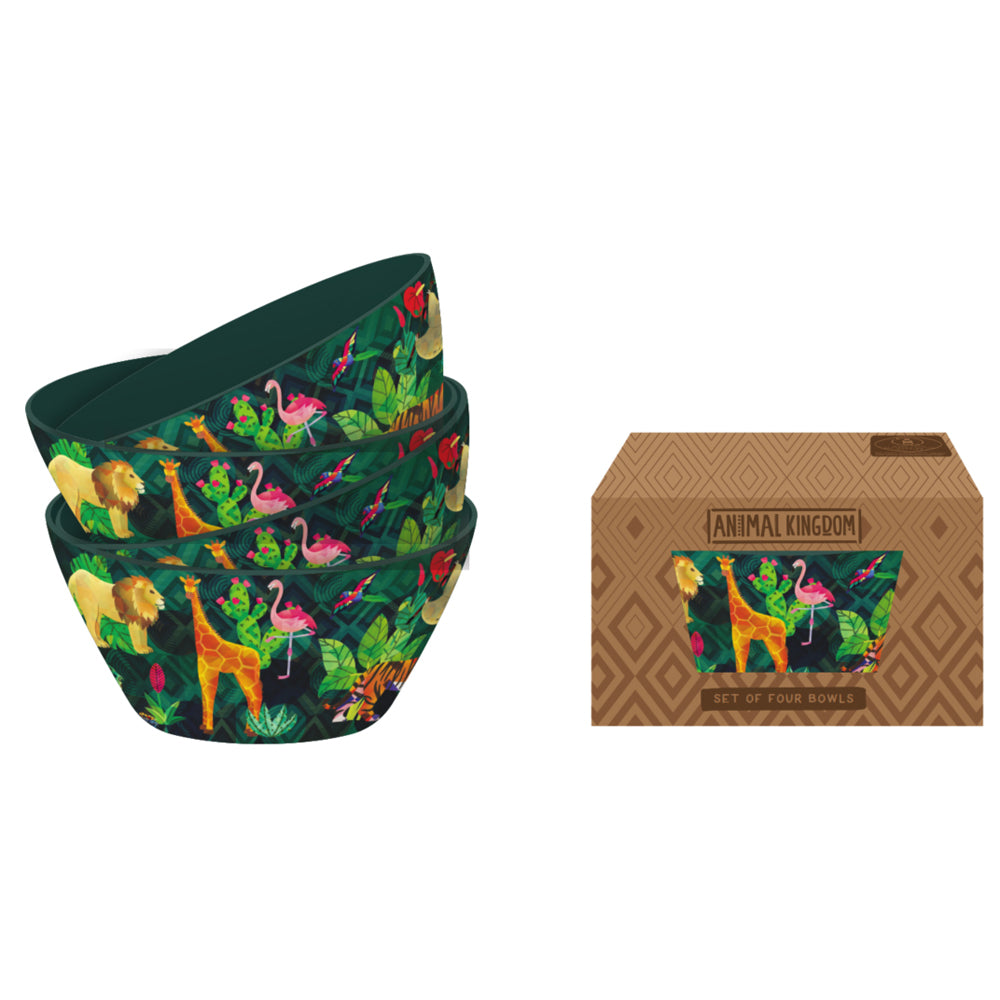 300145566-4pc-animal-kingdom-kids-children-food-dish-soup-bowl-14cm-green