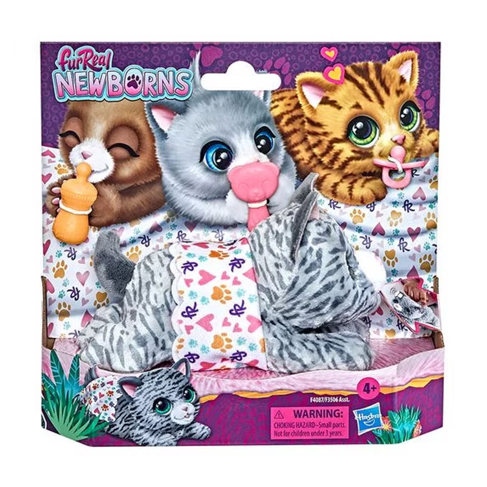 Furreal Newborns Plush Interactive Toy Grey Kitten/Cream Puppy 4y+ Assorted — image 5