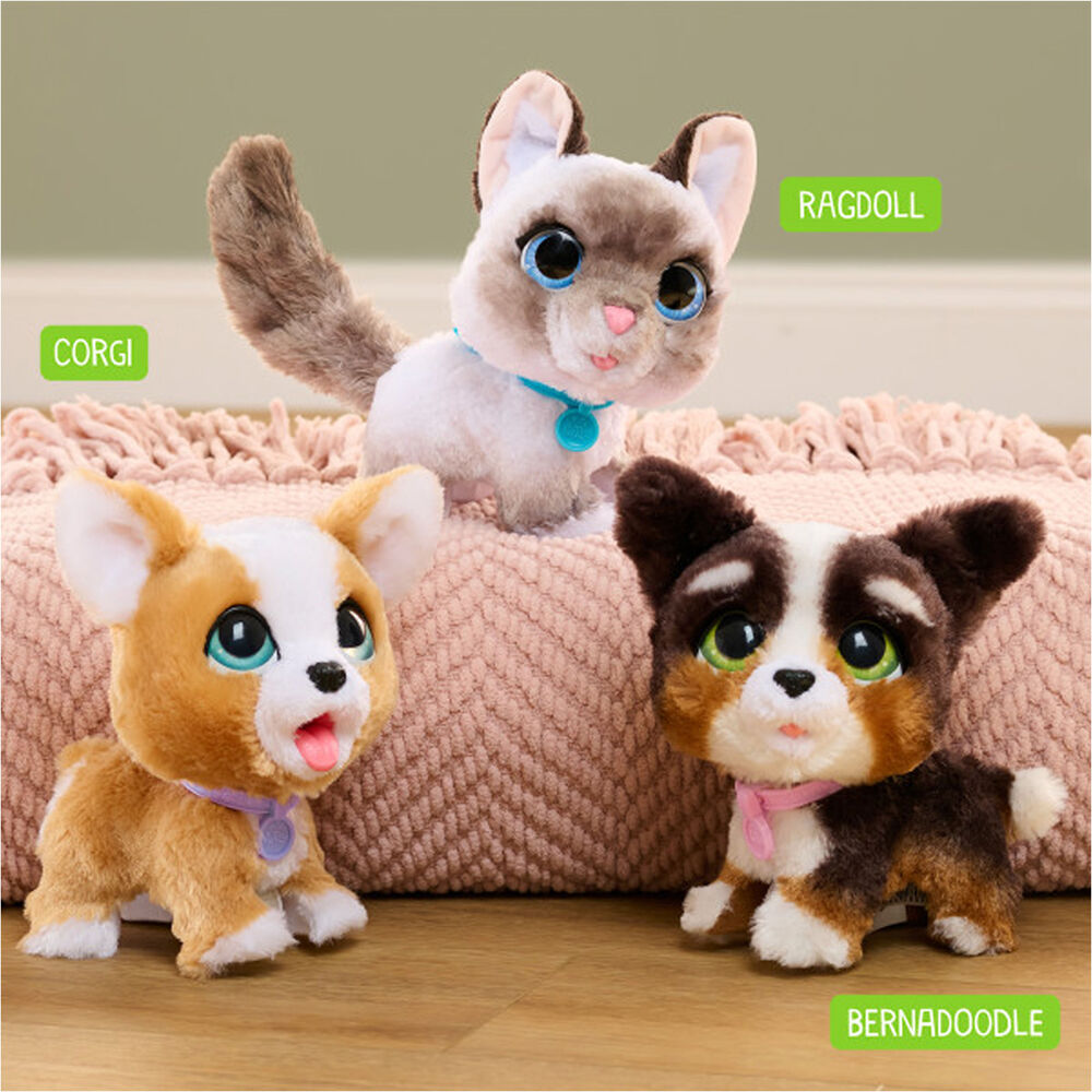 Furreal Wag-A-Lots Kitty Interactive Plush Toy for Kids - White/Grey - 4y+ — image 2