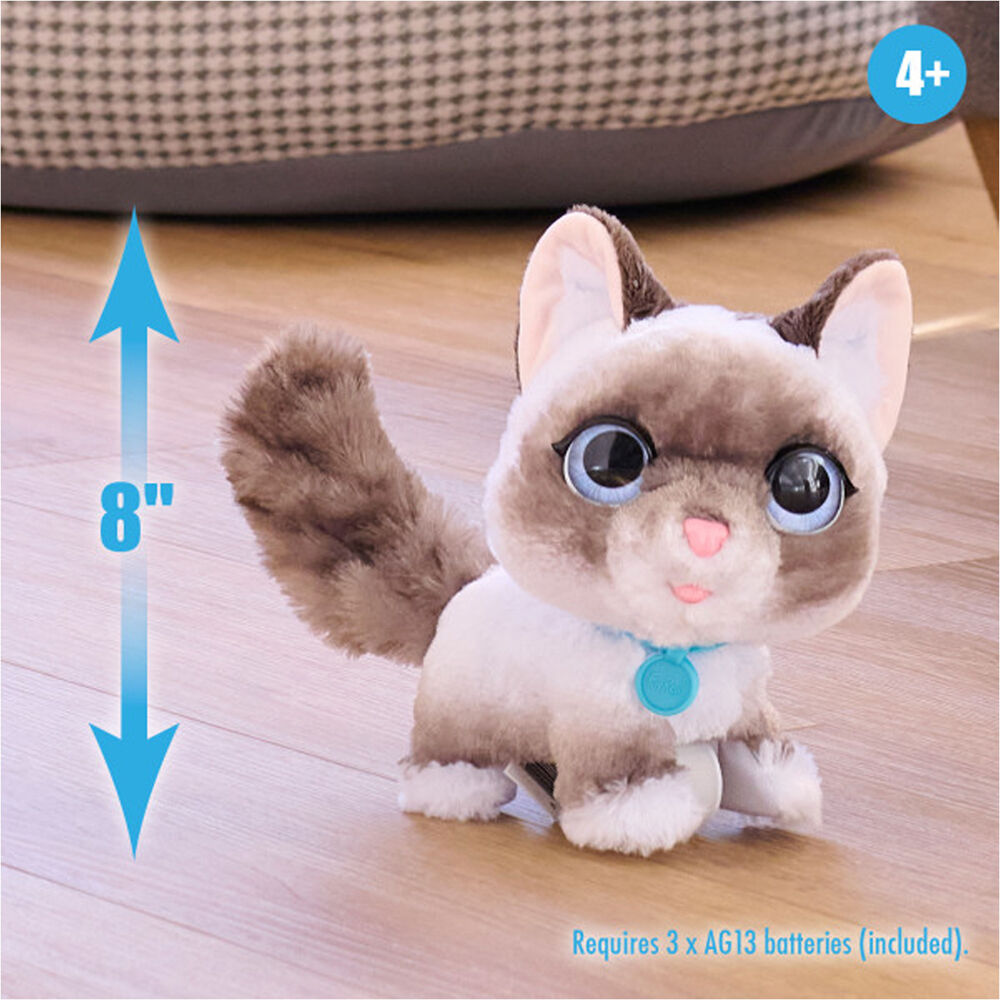 Furreal Wag-A-Lots Kitty Interactive Plush Toy for Kids - White/Grey - 4y+ — image 5