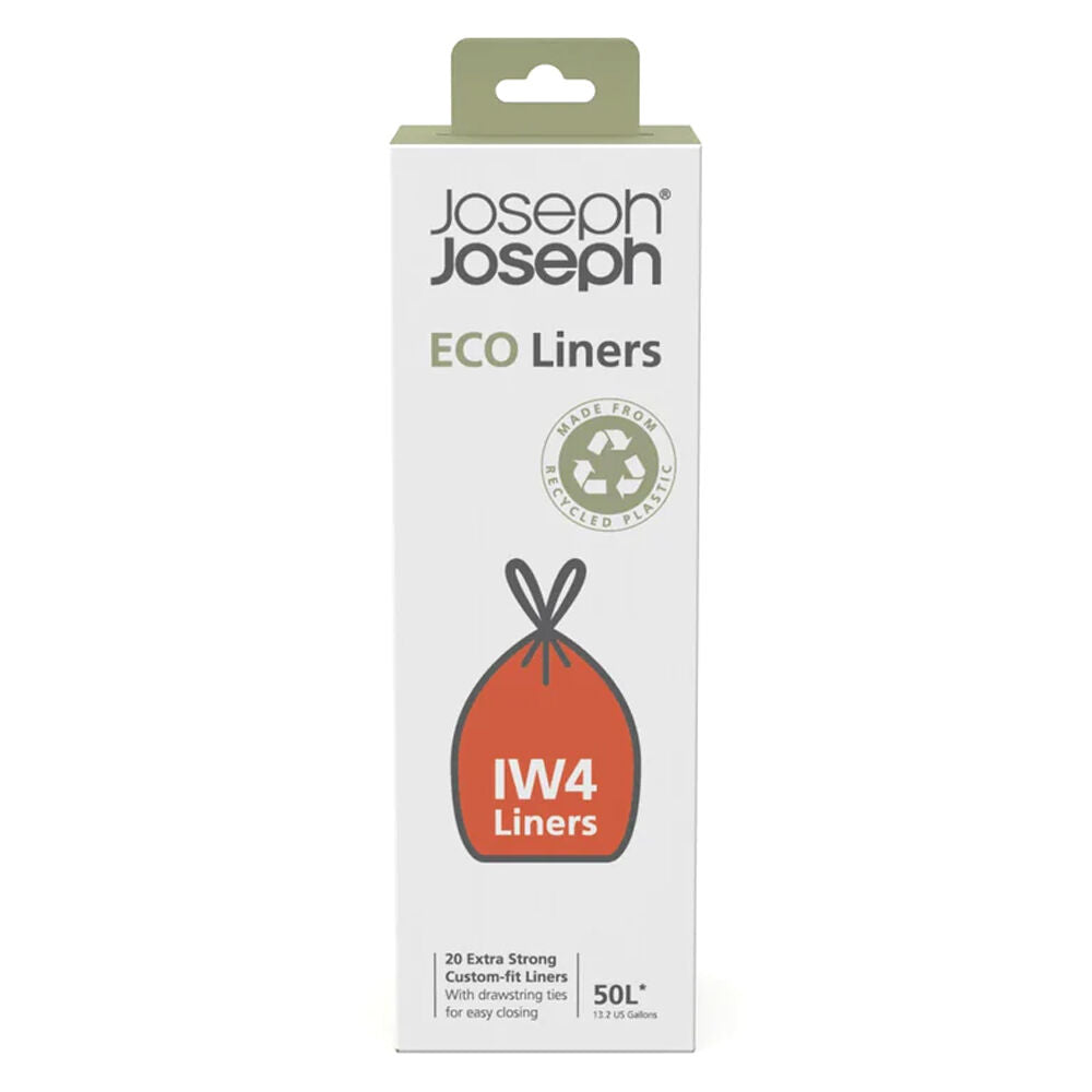 Joseph Joseph 2x 20pc IW4 50L Eco Liners Drawstring Plastic Bag Recycled — image 2