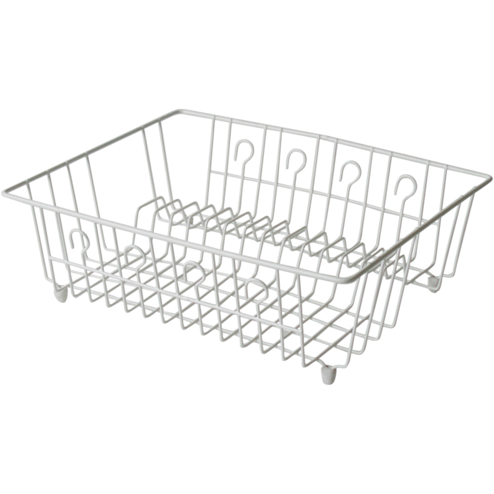 3033110-homeleisure-pe-coated-dish-drainer-medium-white-utensils