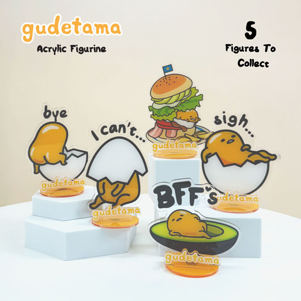 Gudetama Acrylic Figurine Kids Collectable Toy For Ages 3y+ Assorted (4 Pack) — image 4
