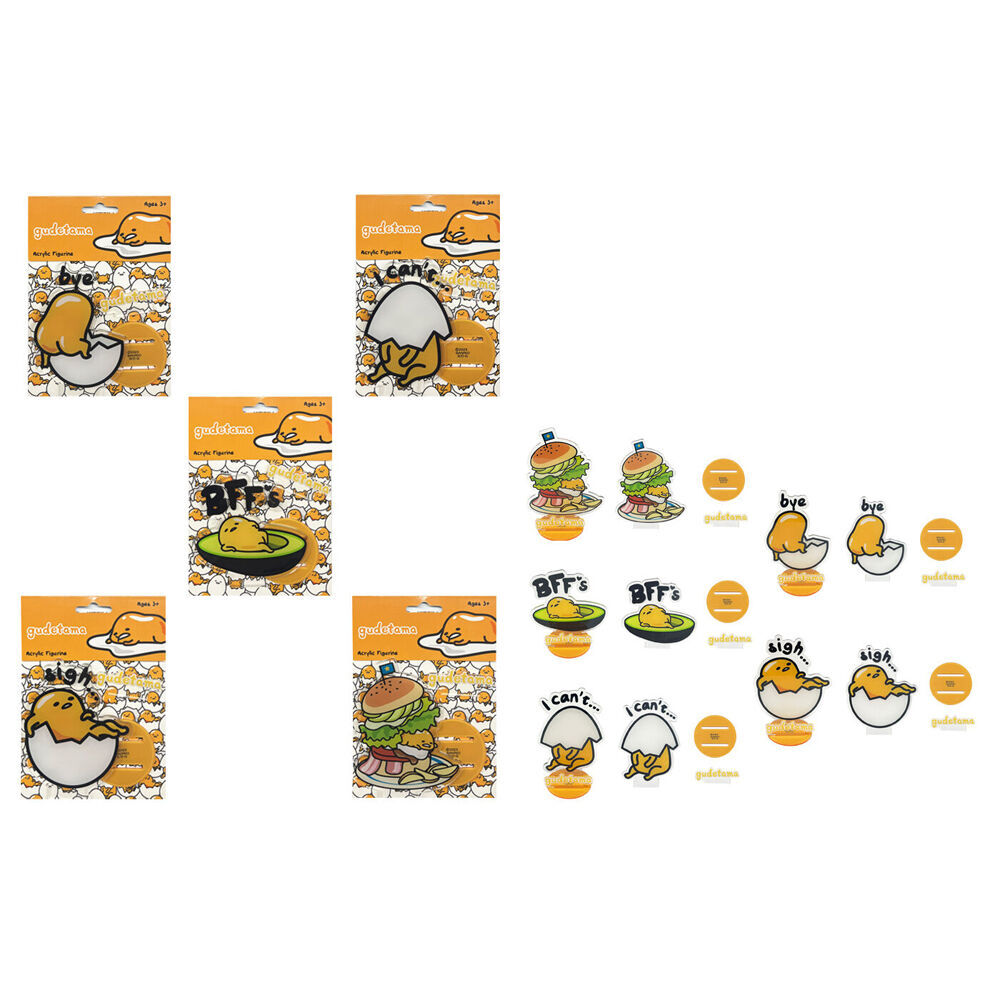 Gudetama Acrylic Figurine Kids Collectable Toy For Ages 3y+ Assorted (4 Pack) — image 5