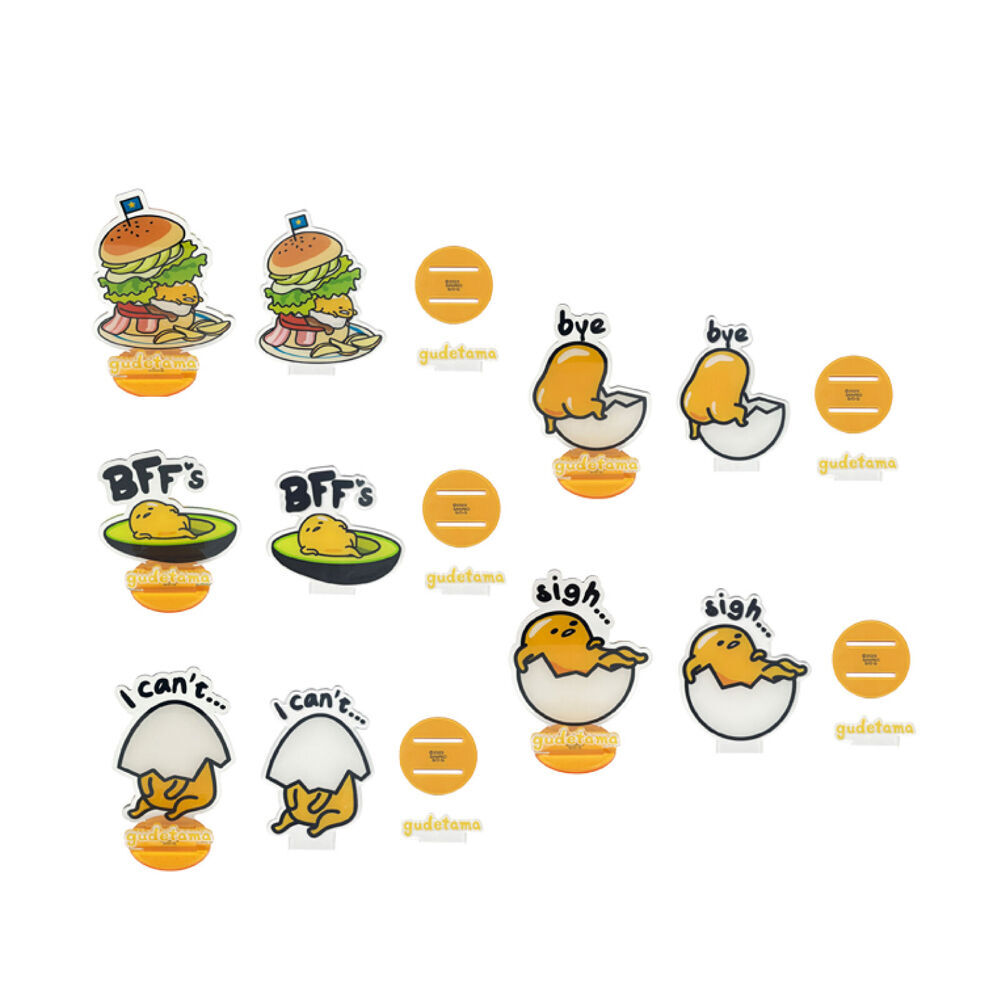 Gudetama Acrylic Figurine Kids Collectable Toy For Ages 3y+ Assorted (4 Pack) — image 6