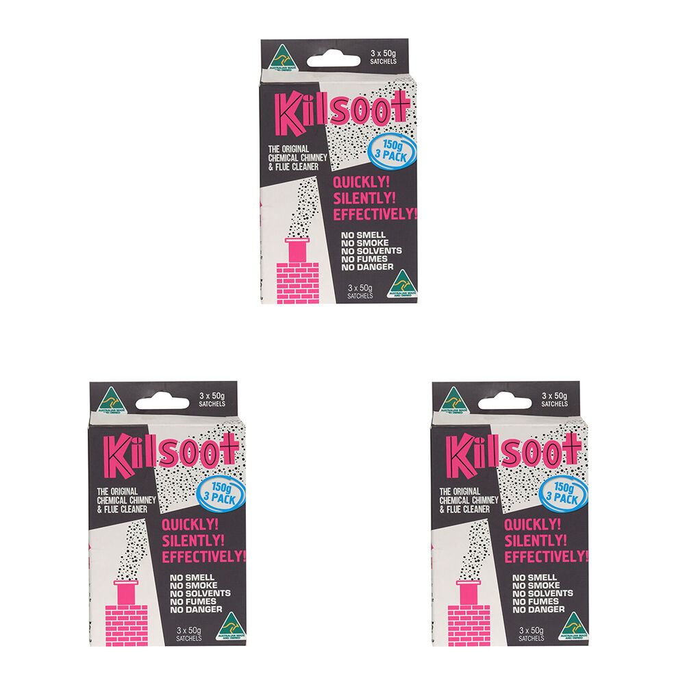 Kilscoot 3pc Kilsoot Quick 20 Minute Chimney and Flue Cleaner 50g Sachet (3 Pack)