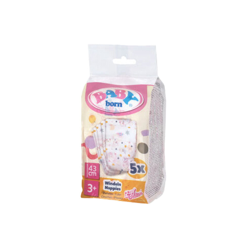 Baby Born Pink 3y+ Nappies 5 Pack Accessory Toy For 43cm Dolls — image 2