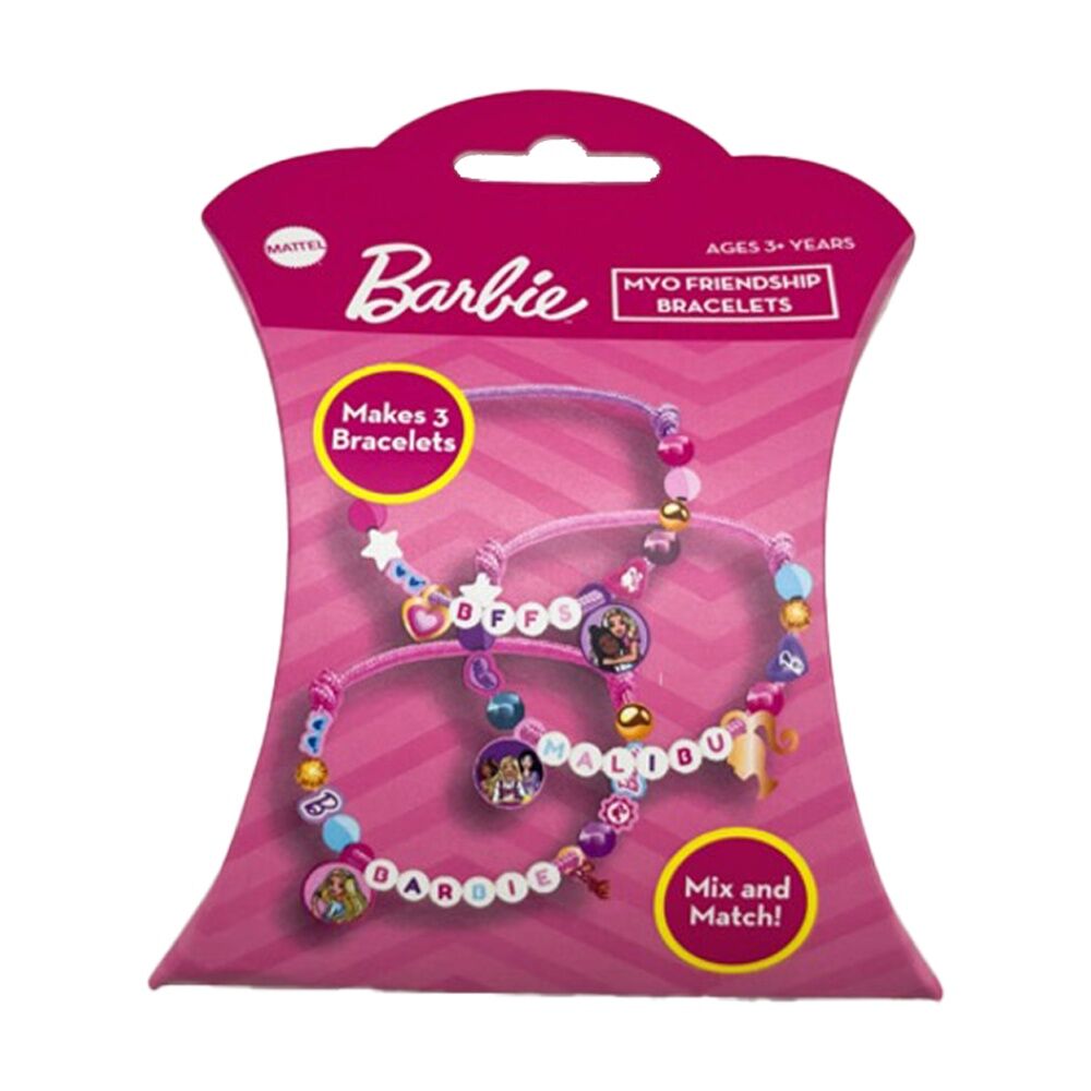 Barbie Make Your Own Friendship Bracelets Kids Jewelery Craft Set 3y+ (3 Pieces)