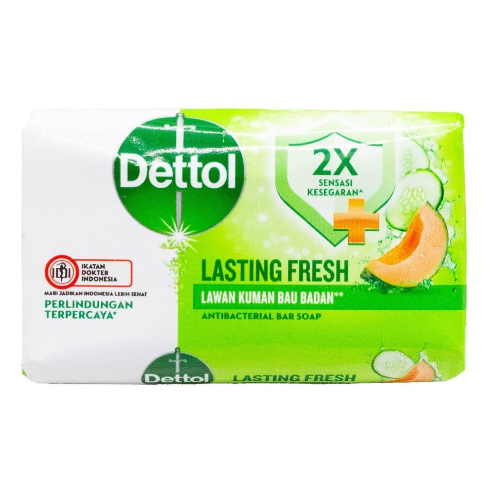 Dettol 60g Soap Bar Antibacterial Lasting Freshness Honeydew & Cucumber