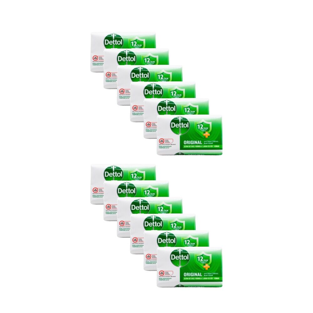 Dettol 3PK Dettol Antibacterial Soap Bar Germ Defence Formula Original Scent 100g (12 Pack)