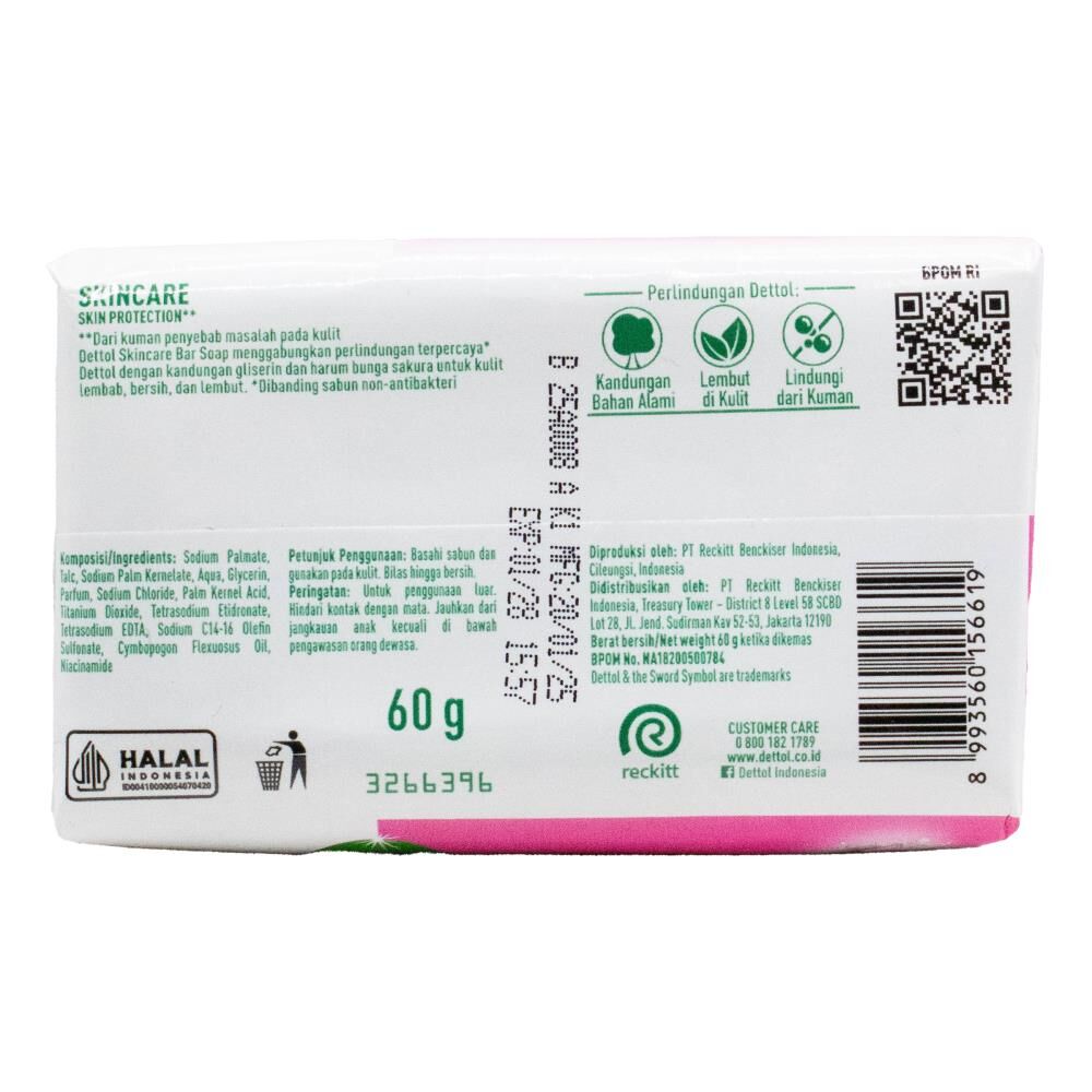 Dettol 60g Soap Bar Antibacterial Sakura Blossom Fragrance Gentle Skincare — image 2
