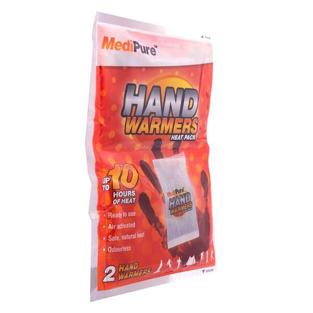 Medipure Hand Warmer Up to 10 Hours of Heat Pack Odourless Ready Use (2 Pieces) — image 2