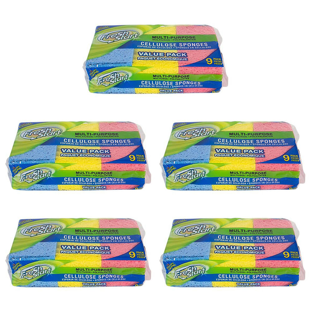 Fresh Start 9pc Fresh Start Multipurpose Cleaning Cellulose Sponge Value Pack (5 Pack)