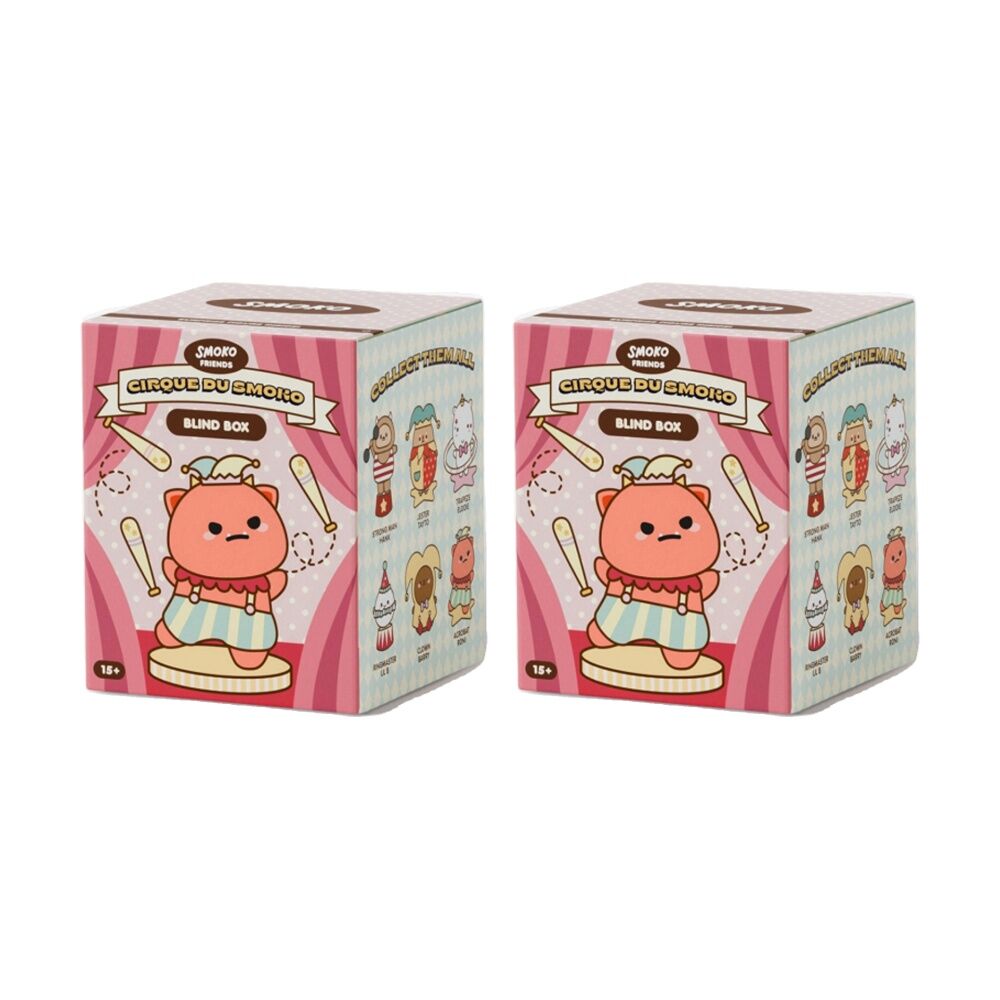 Smoko Friends Circus Blind Box Toy Collectable Figurine 15Y+ Assorted (2 Pack)