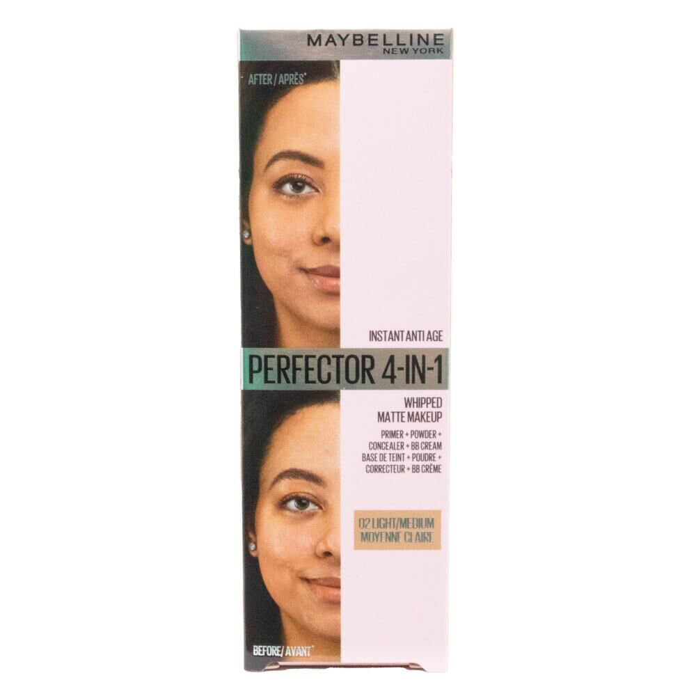 Maybelline 02 Light Medium 4-in-1 Perfector Whipped Matte Makeup 30ml