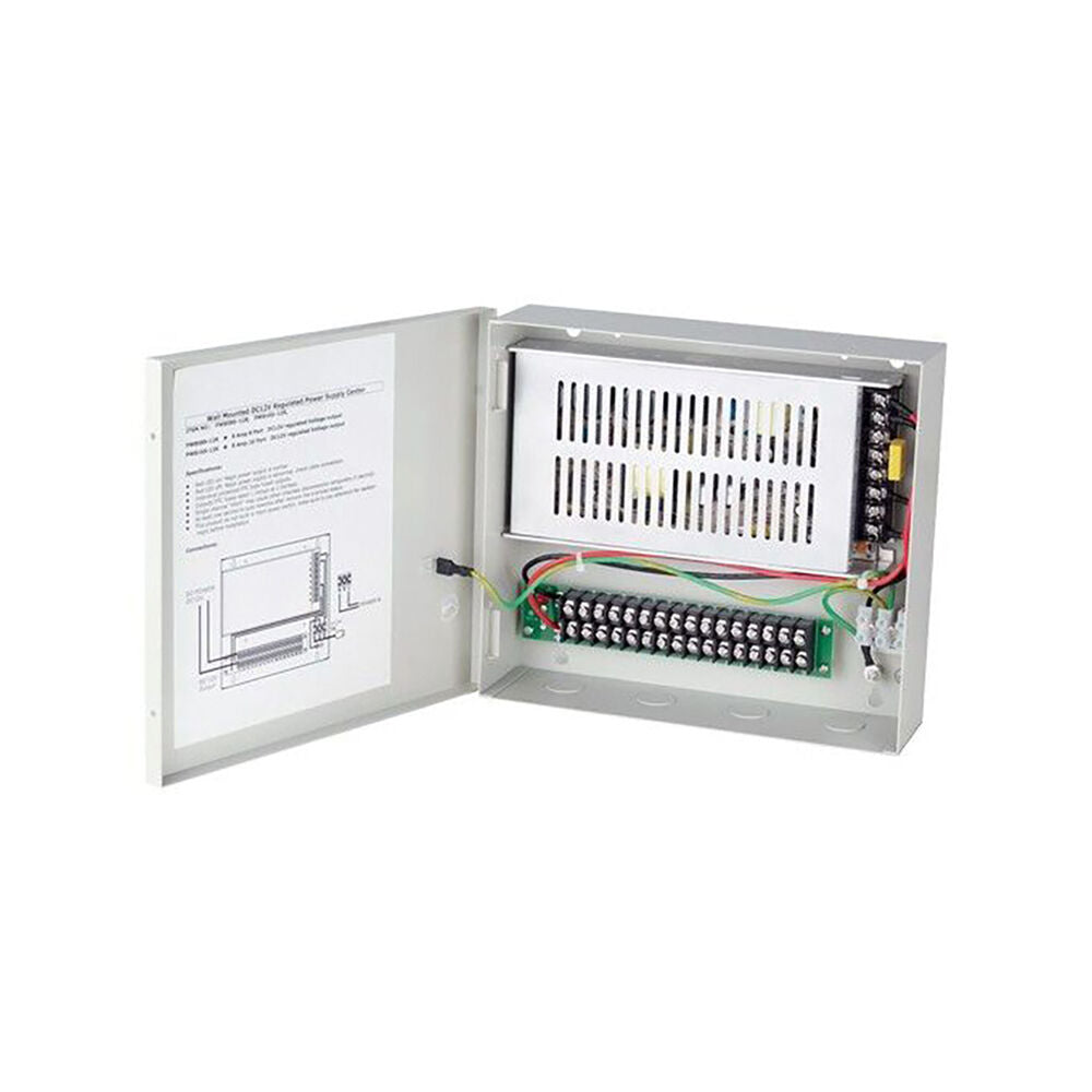 33774955-doss-12v-8a-regulated-psu-16-port-dc12v-12vdc-wall-mount-power-supply-box